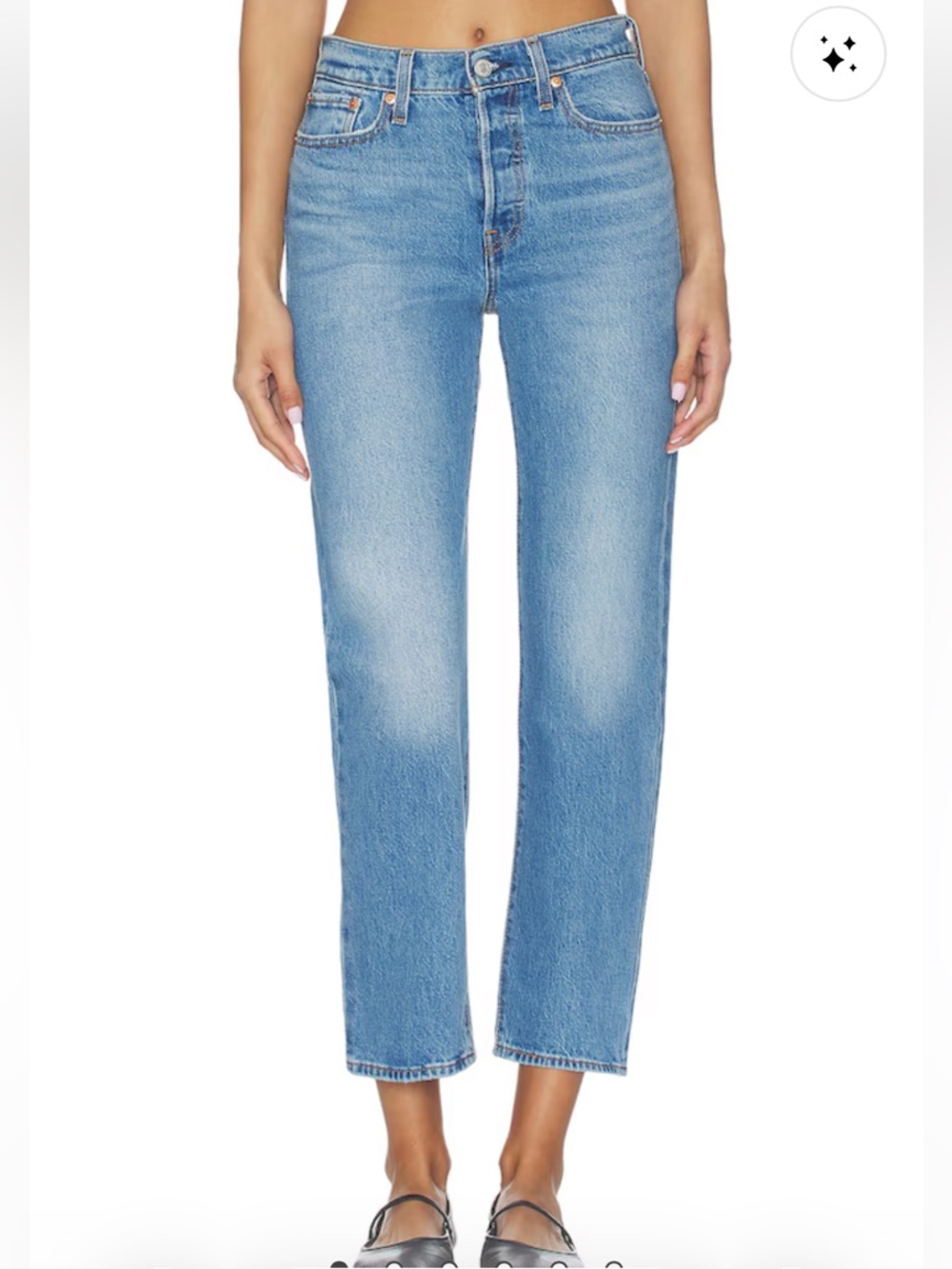 Levi's Light Blue Straight-Leg Wedgie Jeans